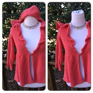 Anthropologie Ruffled Sweater